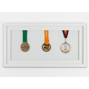 Marco para medallas 25x50 cm, blanco