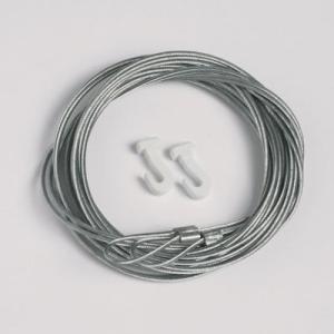 50 piezas cable de acero 1,3mm/200cm con lazo para ganchos deslizables (max. capacidad de carga 7 kg)