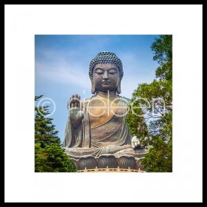 Estatua de Buddha en un marco de aluminio C2