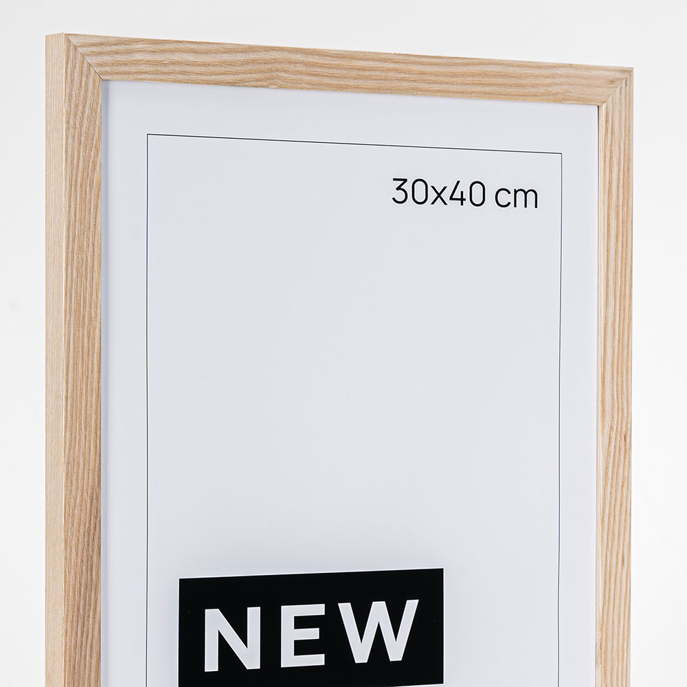 FramesFactory Marco de madera New Basic 30x30 cm - roble - vidrio  artificial