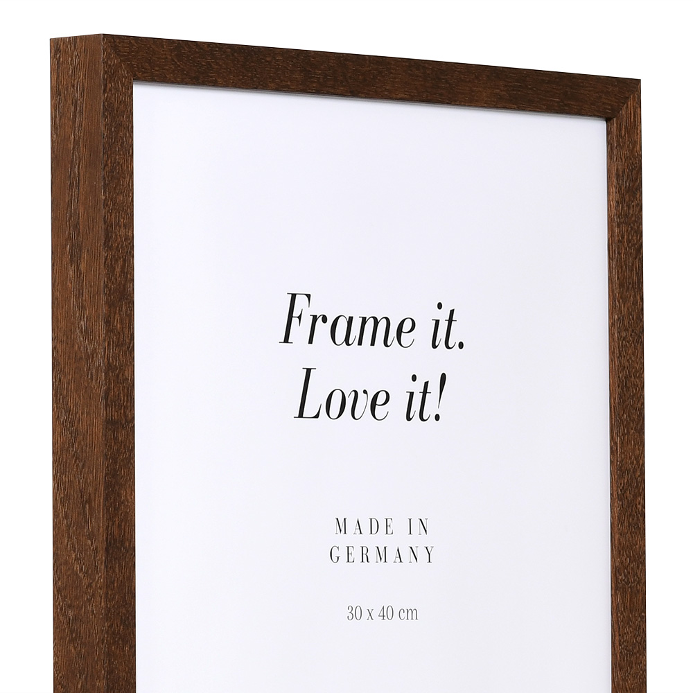 Mira Marco de madera Vienne 60x90 cm - nogal - Cristal estándar