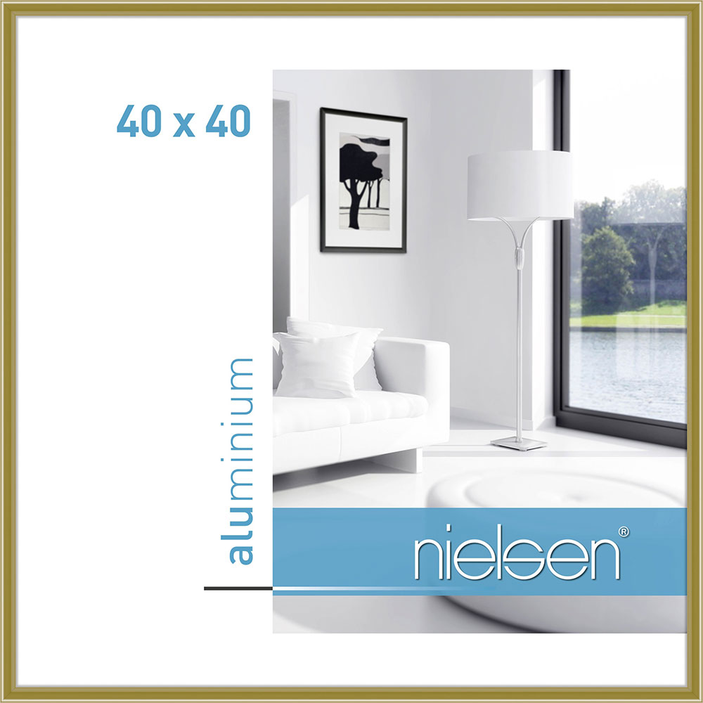 Nielsen Marco de aluminio Classic 40x40 cm - oro - Cristal