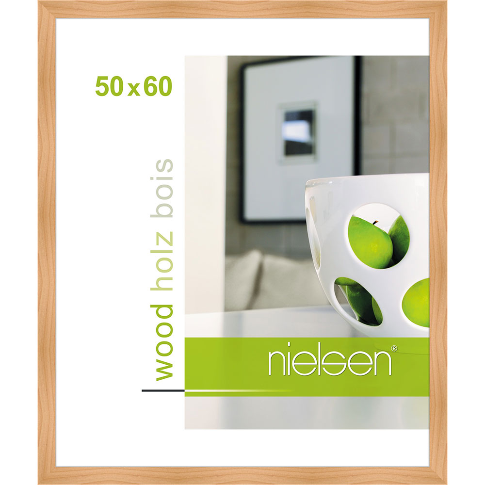 Nielsen Marco de madera Essential 50x60 cm - abedul - Cristal estándar