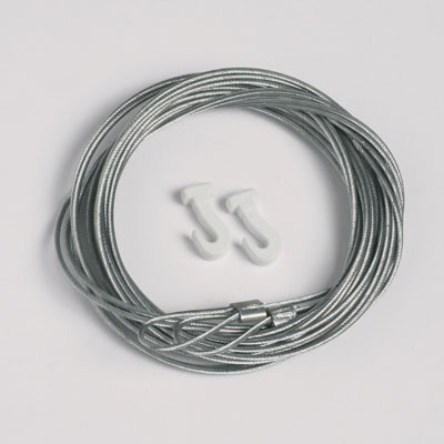 2 piezas cable de acero 1,3mm/200cm con lazo ganchos deslizables 